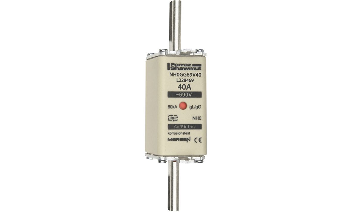 L228469 - NH fuse-link gG, 690VAC, size 0, 40A double indicator/live tags